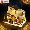 DIY wooden dollhouse small assembly simple wooden doll house