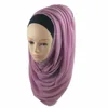 New design muslim head headband solid long plain chiffon color hijabs scarves