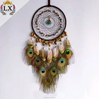 DLX--00013 indian style peacock feather dream catcher home decor handmade dream catcher