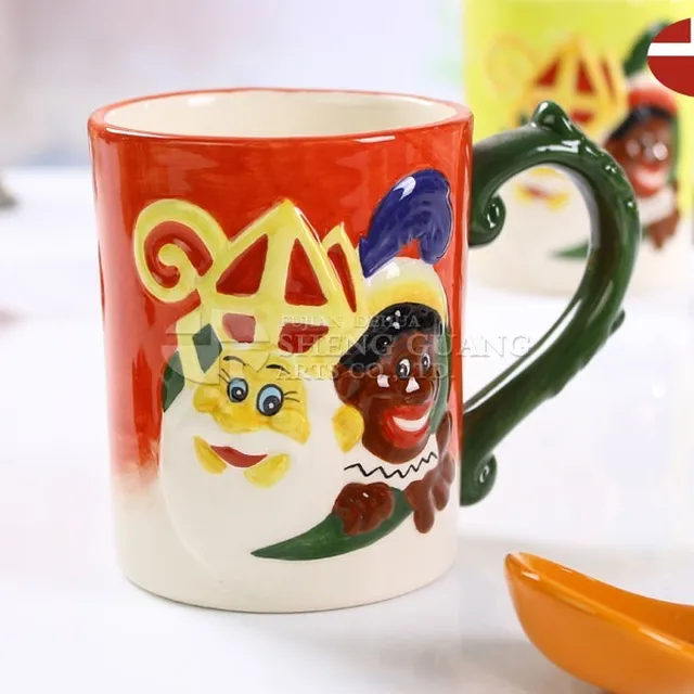 ceramic cartoon design with painting dolomite water children mug