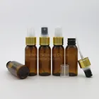 Stylish design 30ML PET plastic hair salon spray bottle amber