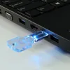 Customize logo Key shape Crystal Transparent LED light USB 2.0 flash Memory Stick Thumb Drive