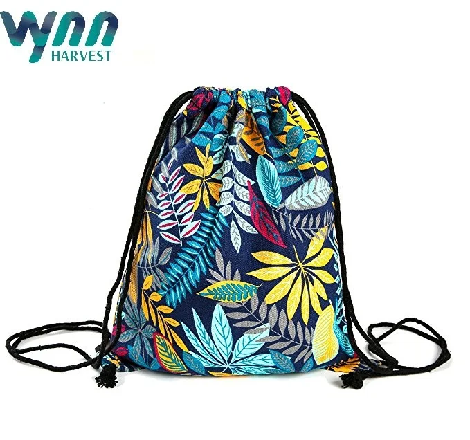 canvas cotton backpack bag hawaii holiday bag christmas gift bag