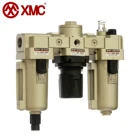 XMC HNAC3000-03 Metal Cup Manual Drain Bracket FRL 3 Pieces Compressed Air Filter Regulator and Lubricator System