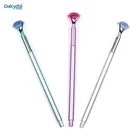 Diamond jewel gel pen 3 metallic colors 5.5in roller ballpoint pen crystal 0.5mm fine tip black ink teacher