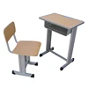 Simple school teenage desks and chair furniture with metal legs