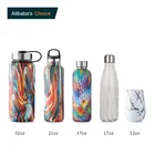 32oz handle carabiner lid thermo tank insulated stainless steel water bottle