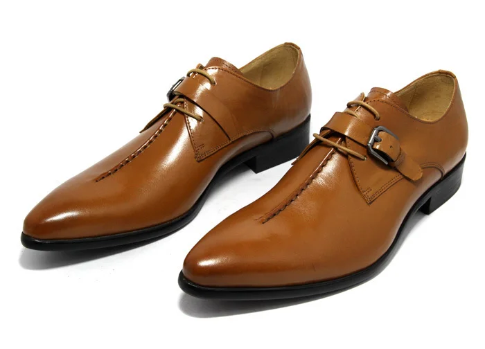 2015 Italian fashion party style genuine leather men dress shoes 3 color men wedding shoes flats for office business size:6-10