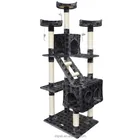 Dspet Wholesale Deluxe Cat Tree Cat Condo Furniture Scratching Sisal Post Pet House Play Toy Paw Pattern
