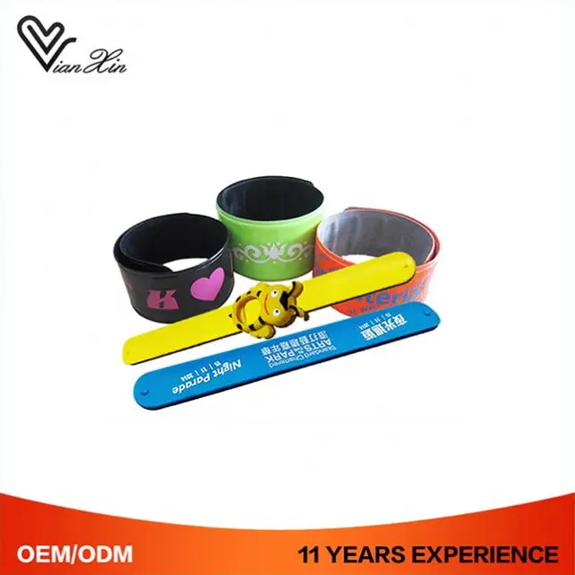 wristband polyester custom festival kids slap bracelets fabric