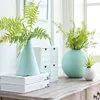 New products creative large tall geometric shape ceramic flower vase for wedding ceramic decoration