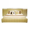 high back wood frame double bed designs king size space saving leather beds luxury metal modern furniture bed
