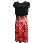 Plus Size Fashion Casual Printed Chiffon Ladies Summer Dress