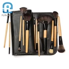 Wholesale 15 Pcs Pincel Maquiagem Professional Cosmetic Makeup Brushes Set Kit Case Black Leather Face Care Make Up Brushes