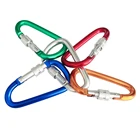 AT7603 Backpacks Travel Compass Lantern Keyring Rope Keys Portable Aluminium Custom Carabiner Hooks Lanyard