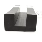 solid/sponge rubber u channel profile for glass