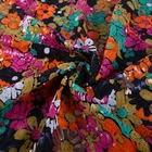100% polyester multi color embroidered sequin lace fabric