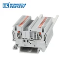 JPT 2.5 Electrical Phoenix Push In Wire Din Rail Mounted Terminal Block DIN Rail