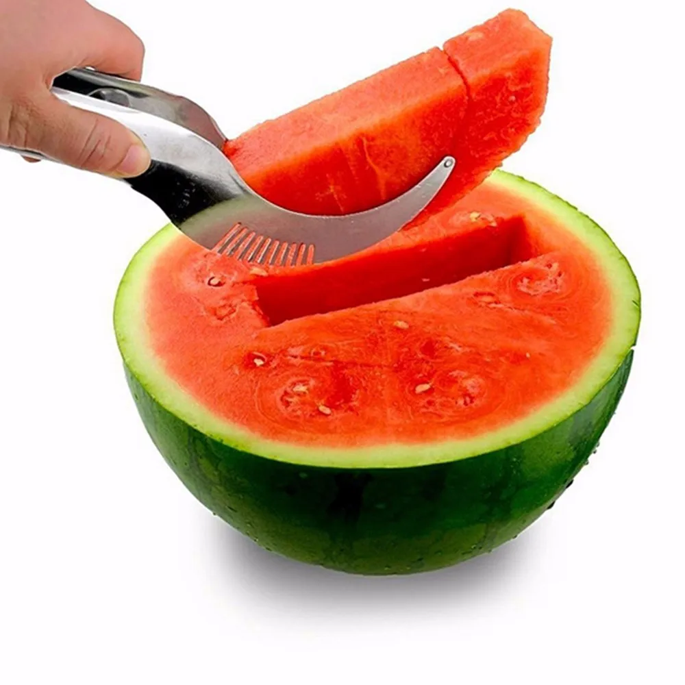 Stainless Steel Melon Slicer Watermelon Knife Melon Cutter Corer Server Splitter Cantaloupe Cutting Seeder Slicer Scoop KC1343