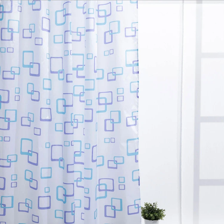 Fashionable high-end water proof polyester shower curtain