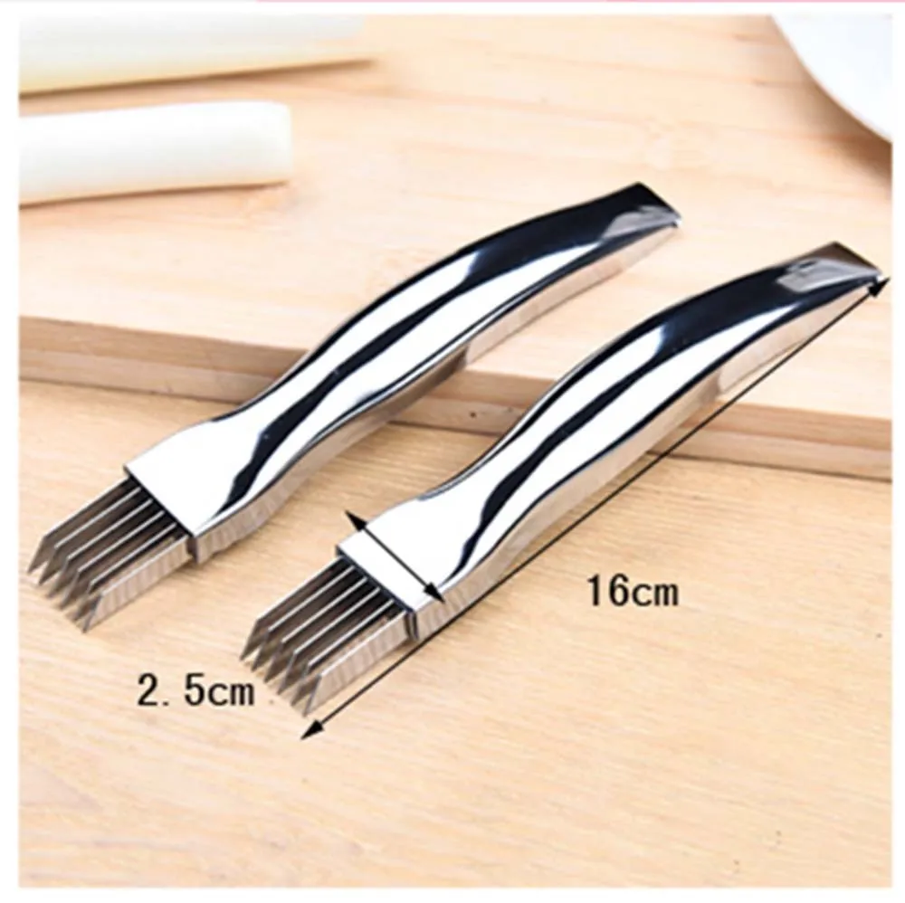 Kitchen Onion Knife Cutter Graters Vegetable Tool Multi Chopper Sharp Stainless Shredded Green Onion Knife Cut Slicer KC1067