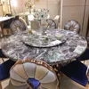 Natural Luxury Purple Amethyst Crystal Stone Dining Table