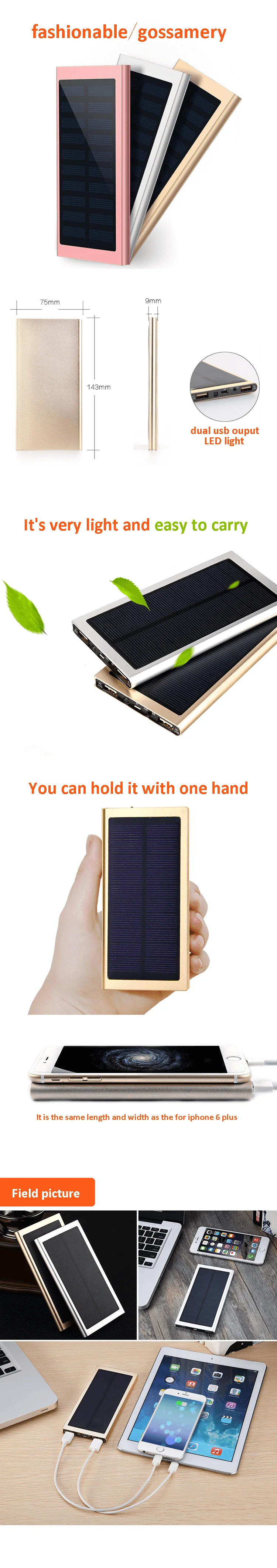 CYTLTB Waterproof Outdoor Solar Portable Power Charger Cell Power Bank Power Banks Solar - ANKUX.COM
