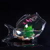 Wholesale price available different sizes glass fish bowl fish shaped