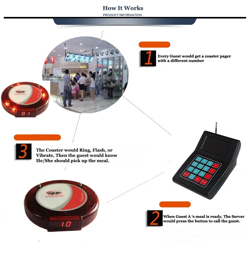 Cheap Price Wireless Restaurant Order Buzzer For Cafe Shop Buy