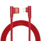 90 Degree Micro USB Cable 1m 3ft 2A Fast Charger Cords Braided Type C Data Line For Smartphone