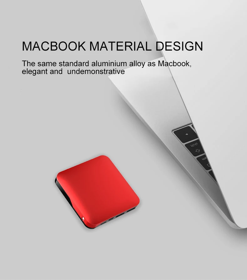 Led Flashlight Large Capacity Power Bank 10000mAh Ultra Slim Dual USB Mirror Design Mobile Power Bank - ANKUX.COM