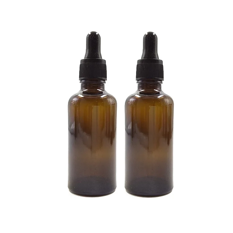 Hot sale amber 50ml glass bottle with dropper for essential oil best glass bottle price