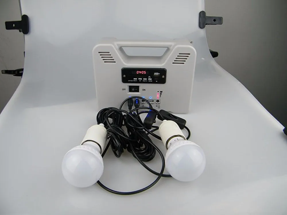 Portable Solar Generator 6w Solar Home System Solar Kit Mini Solar System for Garage Workshop Corridor Garden Gazebo Emergency