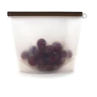 custom vacuum silicone reusable zip lock food storage bag set of 4