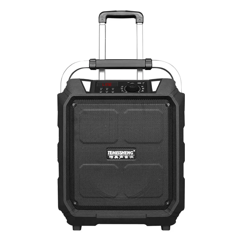 professional 10 inch outdoor active durable amplifier speaker with telescoping handle - ANKUX.COM