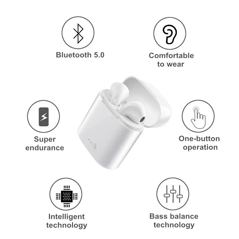 Cheap Top Bluetooth Earbuds Wireless Earphone Fashion Earbuds Head Phone Bluetooth Headphone Wireless Dropshipping Electronic - ANKUX.COM