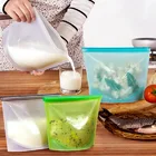 1500ml Reusable Silicone Food Storage Eco Bulk Bags Size Ziplock Plastic Containers Cooking Bag Sets