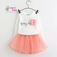 2017 Wholesale Childrens Clothing Girls Pleated