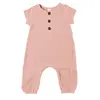 Hot Sale Boutique Newborn Baby Clothes Fashionable Cotton Linen Baby Rompers Summer Baby Kids Rompers