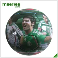 Team sports player photo printed training equipment football soccer balls