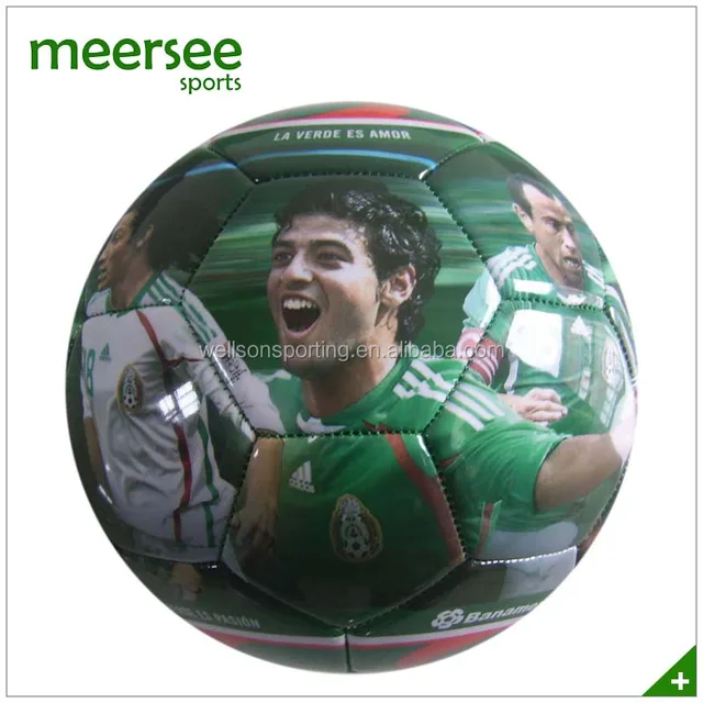 Team sports player photo printed training equipment football soccer balls