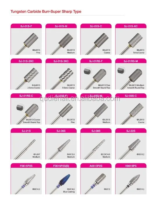 ceramic nail drill bits set