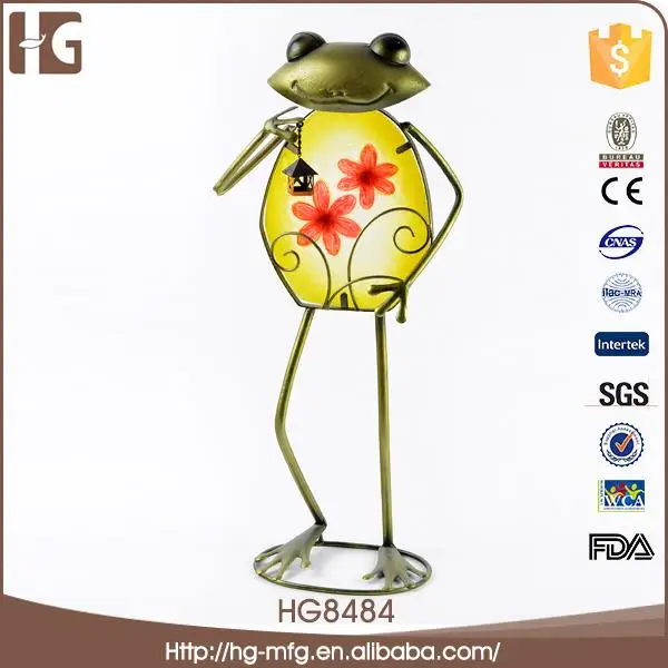 Beautiful design metal craft frog 23x13x54CMH HG8484 decor garden for wholesales