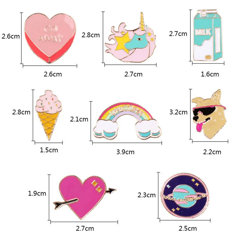 Alloy Enamel Pink Wine Glass Cup Bottle Hand Rose Cat Broche Badges Lapel Pins Safe Brooche Scarf Women Gifts New Trend