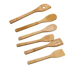 Best quality food safe bamboo spatula set kitchen tool set