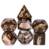 Chocolate Color Game Dice Set,Polyhedral DND Dice with Free Pouch for RPG Dungeons and Dragons Table Games Role Playing
