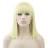 8 Colors Pink Red Short Synthetic hair Cosplay bob wig grip party hair Blonde celebrity wig
