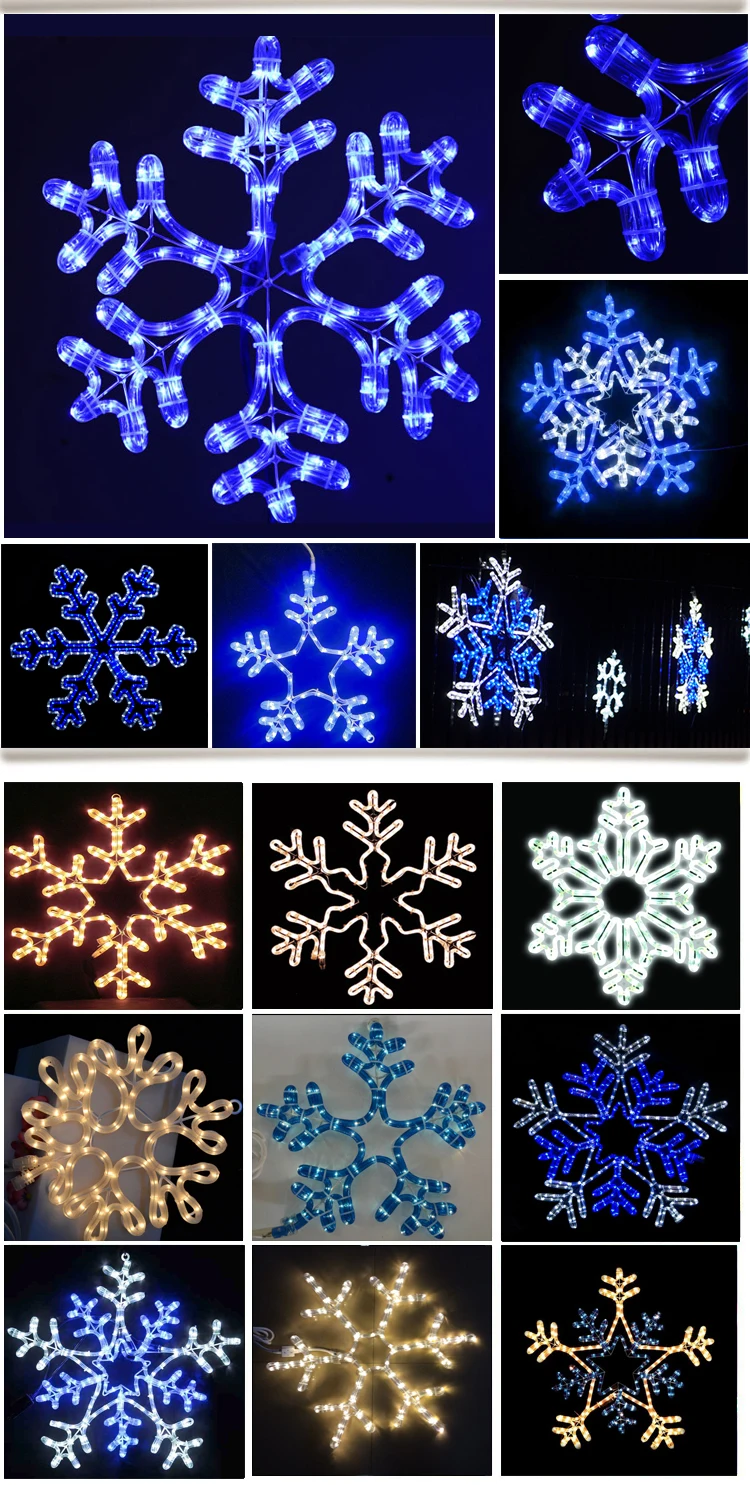 colorful led snowflake light