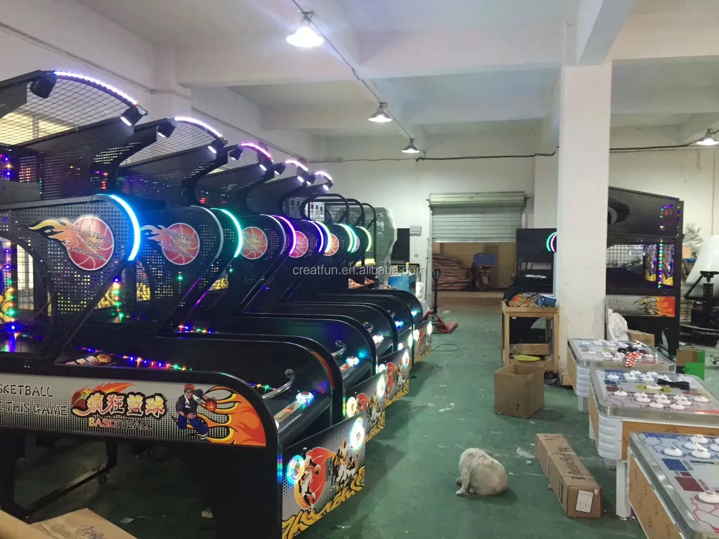 Amusement park coin operated electronic arcade basketball arcade game machine