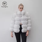 2018 High Quality Fashion Chunky Fox Fur Coat winter jackets fur womens coats